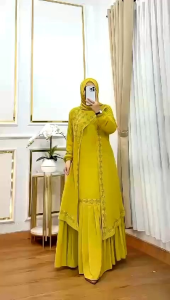 Latina maxy dress kondangan wanita dewasa mewah elegan full payet gamis wanita terbaru 2024 modern lebaran -AmirahStore21