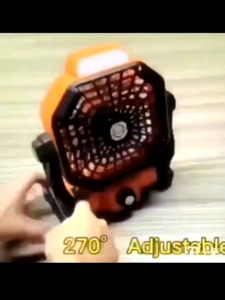 X20 Rechargeable 270° Adjustment Fan Outdoor Camping Fan USB Table Fan LED Lamp Emergency Night Light