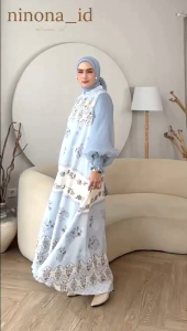 LADSRA NINONA SET HIJAB DRESS GAMIS MODE TERBARU BEST SELLER DAN REAL ORIGINAL