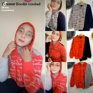 Atasan Kaos combad Hoodie by jvn