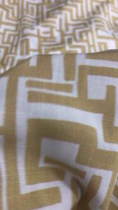 Vải Linen  họa tiết màu kem da dày vừa mềm mại(khổ 1m5)may đầm váyáo kiểu set comple thời trang