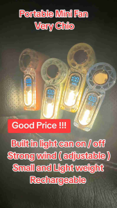 (SG) Mini Turbo Powerful Fan Rechargeable Portable Mobile Fan with Light X699