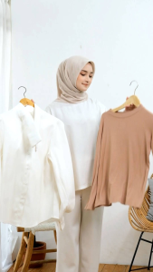 Dzellia (Margaret) in Navy - Baju Tunik Wanita/baju Wanita terbaru 2024/Tunik atasan Wanita terbaru 2024/baju tunik Wanita terbaru 2024