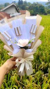 Buket Kosongan Mix Isi 5 Lembar Uang 3 Stik Untuk Snack/ Foto/ Kopi Gratis Kartu Ucapan Kado Ultah Wisuda