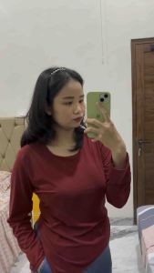 Gaby Atasan Wanita Bigsize Jumbo Kaos Spandek Melar