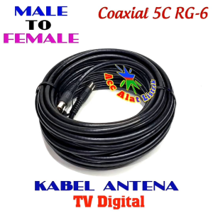 Kabel Antena LOOP OUT Male To FemaleKabel Coaxial RG-6 Antena TV Set Top Box