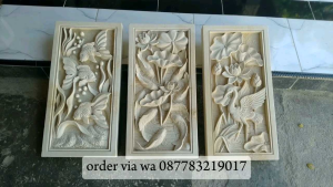 Relief batu ukir paras jogja berbagai motif dan bisa request motif dan ukuran