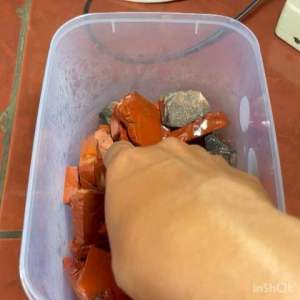 Bahan bongkahan batu akik asli natural Ati Ayam unik langka