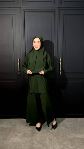 one set over size blouse mix jilbab mix celana