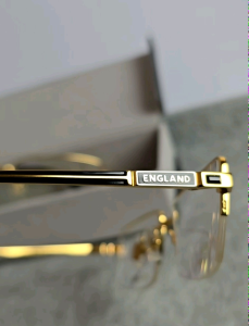 Gọng kính England cận thị Nam nữ - Kính đọc sách viễn thị - Khung 18K GKP Titanum tinh khiết - ống kính ( UVBlue Lens ) nhập khẩu Anh