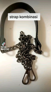 Tali Tas KOMBINASI 60 cm kulit sintetis dan Rantai untuk tas bahu
