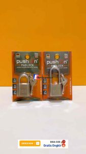 ORIGINAL GEMBOK PUSH ON 30MM  PENDEK & PANJANG / PUSH ON PADLOCK / GEMBOK PINTU STAINLESS