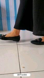 DSANDALS-Blp004 Flat Shoes Wanita Trandy