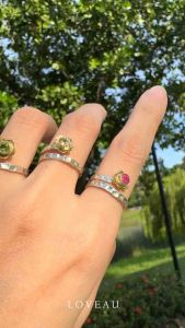 Natural Genuine | FaFa Series Ring | Amethyst | Peridot | Ruby | Citrine | Ring | S925 Adjustable | Jewelry | Crystal | Gemstone