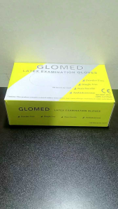 1 Box Glomed Latex Gloves XS Small Medium Large