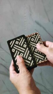 Handmade Bamboo Coaster Set with Holder – Eco-Friendly Natural Woven Drink Mats for Table & Home Decor (6pcs + Holder)