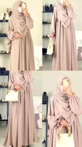 [BELI GAMIS FREE HIJAB] ELENA GAMIS BAHAN CRINGKLE DRESS LEBARAN TRENDI