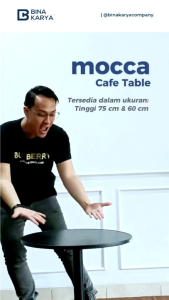 meja cafe outdoor bina karya tinggi 75cm & 60cm
