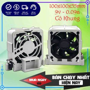Quạt tản nhiệt thông gió Nidec 9v 009a 10cm (100x100x55mm) có khung mới
