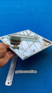 kaca cermin bevel asli 20x20 kaca cermin dinding bevel moulding tebal kaca 5mm