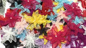 Bộ Bông voan kết áo quần trang trí thời trang.