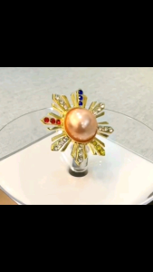 Philippine Pearl Sun Brooch