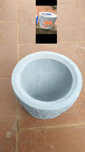 cối đá xanh nguyên khối cối đá đẹp kích cỡ vừa phải tiện dùng giã muối lạc ớt gừng tỏi gia vị thuốc nam đều được ah