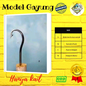 Hanya kail tanpa tali model gayung/ Kail pancing urek belut sidat/ kail belut/ pancing belut/ urek belut sidat