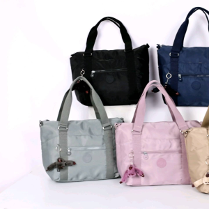 FLS Ladies Casual Shoulder Sling Bag Tote Bag for Women with Monkey Keychain Large Capacity Waterproof