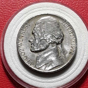 koin Asing Koleksi antik five Cents Tahun 1972