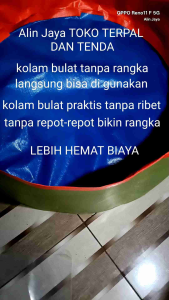 kolam bulat tanpa rangka D.1/ T. 80cm a.20 super tebal