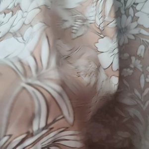 Mocca Floral Challis Fabric sold per yard