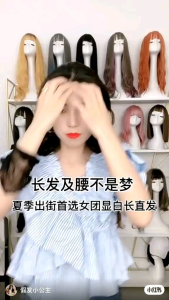 READY STOCK PREMIUM WIG HAIR WIGS FOR WOMEN LONG WIG ANTISHINE 假发 STRAIGHT HAIR ACCESSORIES GOLD BROWN L08