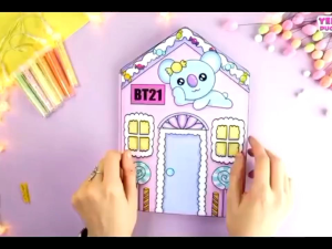 MAINAN PAPER DOLL HOUSE BT21 KOYA BONEKA KERTAS RUMAH KOYA BT21