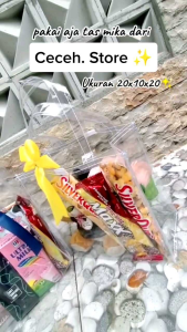 Tas Mika Transparan Tote Bag Hampers Uk 20x10x20