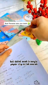 Triangle Paper Clip Sigma (1Pkt 6pcs )Random Color
