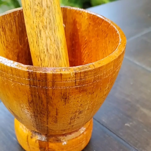 ครกไม้จิ๋วพร้อมสากขนาด3.5นิ้ว