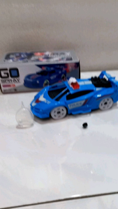 Mainan Anak Mobil Police Lamborghini Baterai Mobil Polisi Keluar Asap Elektrik Spray Car no 313