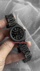 [Original] 8196L BK-48 Balmer Elegance Sapphire Womens Watch with Black Dial and Black Stainless Steel Bracelet | Official Warranty