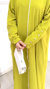 Gamis Abaya Madina Batwing Crinkel Airflow Premium Resleting Depan Busui Kancing Aktif Wudhu Friendly