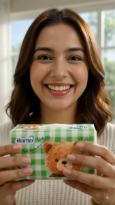 Heartex by Days Facial Tissue 170 sheets 100% natural fit for daily use in bathroom or kitchen