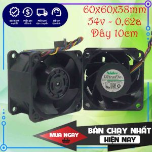 Quạt tản nhiệt phản lực Nidec 54V 062A 6cm (60x60x38mm) chính hãng mới