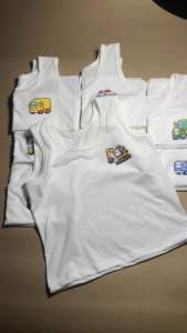 เสื้อกล้ามเด็กนักเรียน ลายรถ ผ้าดีมาก