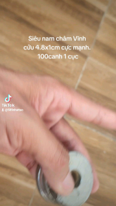 Siêu nam châm Vĩnh cửu 4.8x1cm cực mạnh. 100canh 1 cục