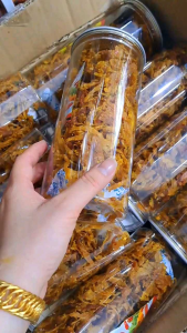 Khô mực xé sợi tẩm gia vị hộp 250gr - Ăn vặt Thi Thi