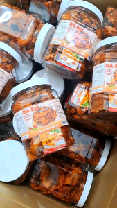 500Gr Ba rọi sấy giòn sốt mắm tỏi nguyên miếng tốp mỡ chiên giòn tẩm gia vị đồ ăn vặt ngon
