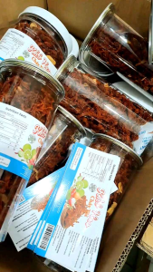 Khô heo cháy tỏi hộp 300gr - Ăn vặt Thi Thi