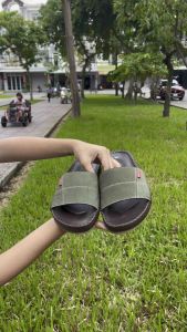 DÉP NAM ĐẸP DA BÒ CAO CẤP DÉP QUAI NGANG MANG BỀN ĐẸP MÀU XANH VÀ ĐEN BẢO HÀNH LÂU DÀI