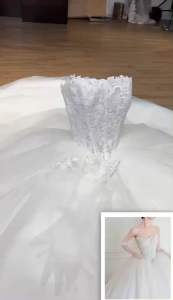 VÁY CƯỚI CÚP ĐẠI LỄ THÂN REN PHONG CÁCH NÀNG THƠ QUYẾN RŨ