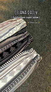 CELANA KULOT RAYON PREMIUM PAKET HEMAT 3 PCS MOTIF RANDEM